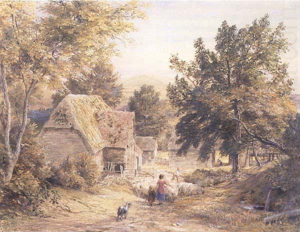Samuel Palmer A Farmyard near Princes Risborough,Bucks china oil painting image